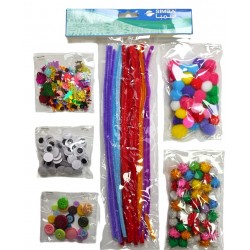 Set of 6 shiny gold-plated craft and art supplies